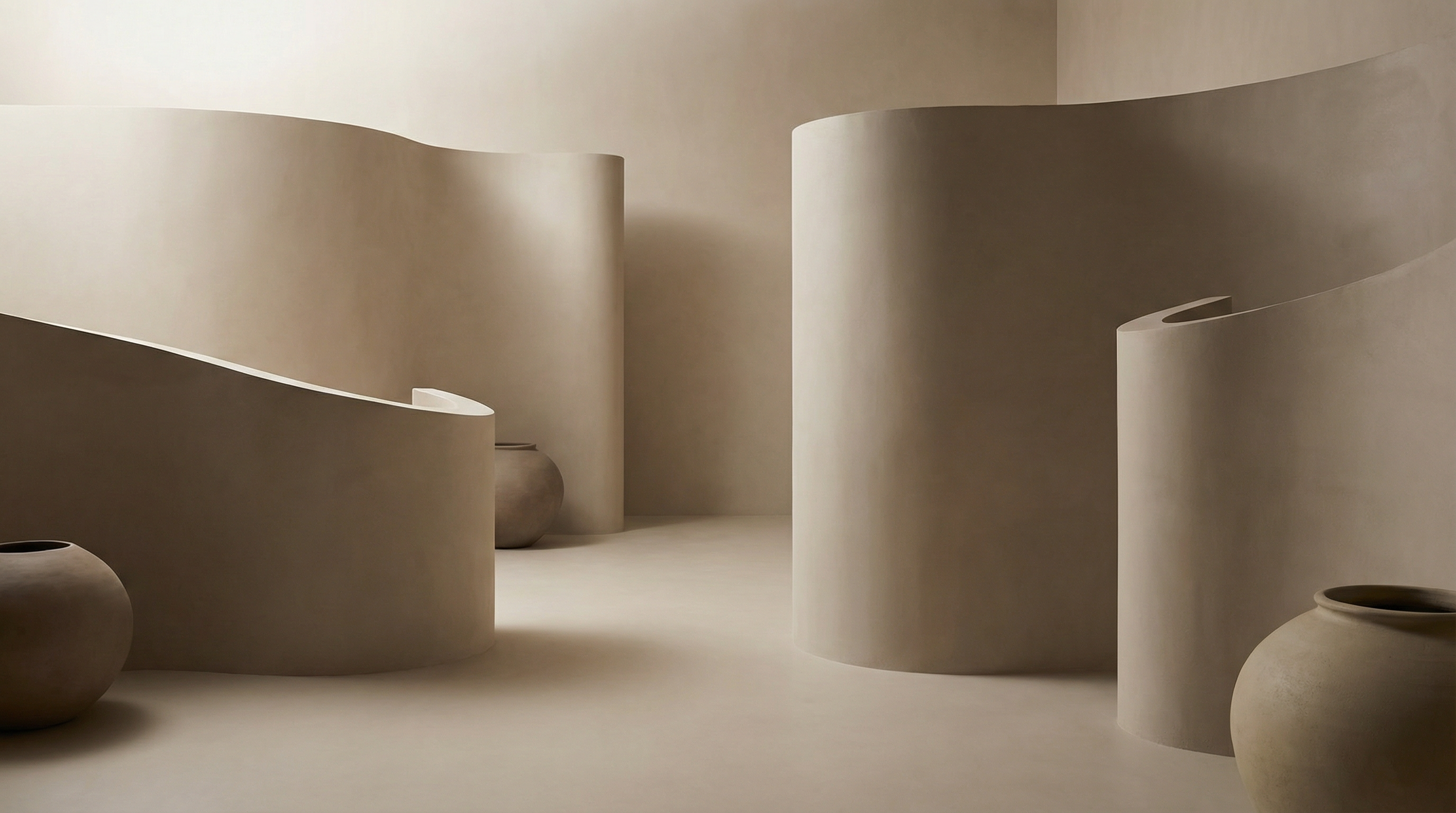 Minimalist architectural curves